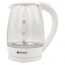 Чайник электрический Gelberk GL-472, 1, 8л, 2000Вт, стекло/пластик, белый