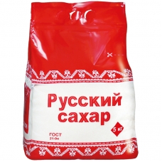 Сахар-песок Русский сахар, 5кг, полиэтиленовый пакет