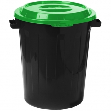 Бак для мусора уличный Idea, с крышкой, 60л, ярко-зеленый