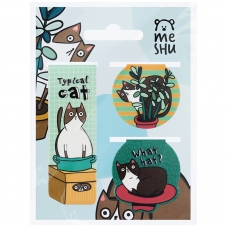Закладки магнитные для книг, 3шт., MESHU Juisy cat