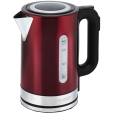 Чайник электрический Scarlett SC-EK21S78, 1, 7л, 2200Вт, цифровое управление, нержавеющая сталь, красный