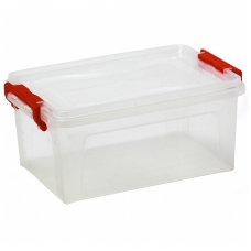 Ящик для хранения Idea, 25л, с крышкой на защелках, 48*32*24см, прозрачный