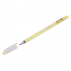 Ручка гелевая Crown Hi-Jell Pastel желтая пастель, 0, 8мм