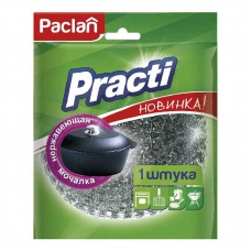 Губка для посуды Paclan Practi, металлическая, 10*3, 5см, 1шт.