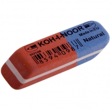 Ластик Koh-I-Noor Blue Star 80, скошенный, комбинированный, натуральный каучук, 41*14*8мм