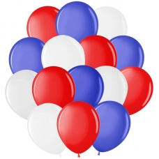 Воздушные шары, 50шт., М12/30см, MESHU Триколор, пастель, 3 цвета ассорти