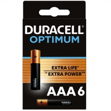 Батарейка Duracell Optimum AAA (LR03) алкалиновая, 6BL