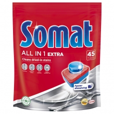 Таблетки для посудомоечных машин Somat All in 1 Extra, 45шт.