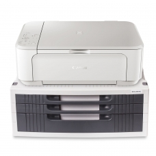 Подставка для принтера или монитора BRAUBERG, с 1 полкой и 3 ящиками, 380х275х150 мм, 510190