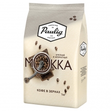 Кофе в зернах PAULIG Паулиг Mokka, натуральный, 1000 г, вакуумная упаковка, 16669