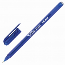 Ручка шариковая масляная PENSAN Star Tech, СИНЯЯ, игольчатый узел 1мм, линия 0,8 мм, 2260/12