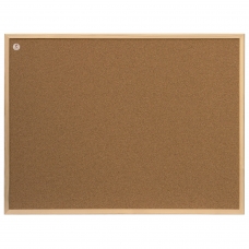 Доска пробковая для объявлений 80x60 см, ECO, деревянная рамка, 2х3 Польша, TC86/C