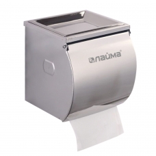 Диспенсер для туалетной бумаги в стандартных рулонах, нержавеющая сталь, зеркальный, ЛАЙМА, 605047