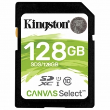 Карта памяти SDXC 128 GB KINGSTON Canvas Select Plus UHS-I U1, 100 Мб/сек class 10, SDR2/128GB, SDS2/128GB