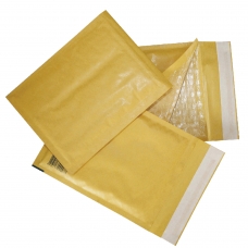 Конверт-пакет с прослойкой из пузырчатой пленки, комплект 10 шт., 240х330 мм, отрывная полоса, крафт-бумага, коричневый, G/4-G.10
