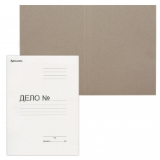 Папка Дело картонная без скоросшивателя BRAUBERG, гарантированная плотность 300 г/м2, до 200 листов, 124571