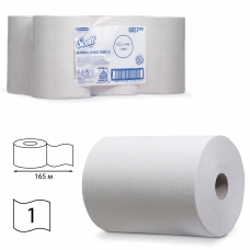 Полотенца бумажные рулонные KIMBERLY-CLARK Scott, комплект 6 шт., Slimroll, 165 м, белые, диспенсер 601536, 601537, АРТ. 6657