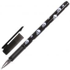 Ручка шариковая BRAUBERG Черепа, СИНЯЯ, корпус с печатью, узел 0,7 мм, линия письма 0,35 мм, BP136