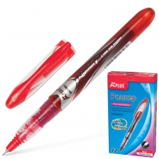 Ручка-роллер BEIFA Бэйфа A Plus, КРАСНАЯ, корпус с печатью, узел 0,5 мм, линия письма 0,33 мм, RX302602-RD