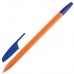 Ручка шариковая BRAUBERG X-333 Orange, СИНЯЯ, корпус оранжевый, узел 0,7 мм, линия письма 0,35 мм, 142409 купите по выгодной цене