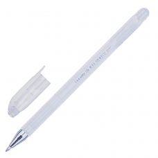 Ручка гелевая CROWN Hi-Jell Pastel, БЕЛАЯ, корпус тонированный белый, узел 0,8 мм, линия письма 0,5 мм, HJR-500P