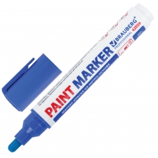 Маркер-краска лаковый paint marker 6 мм, СИНИЙ, НИТРО-ОСНОВА, BRAUBERG PRO PLUS EXTRA, 151453