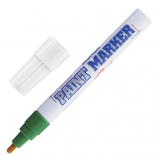 Маркер-краска лаковый paint marker MUNHWA, 4 мм, ЗЕЛЕНЫЙ, нитро-основа, алюминиевый корпус, PM-04