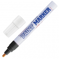 Маркер-краска лаковый paint marker MUNHWA, 4 мм, ЧЕРНЫЙ, нитро-основа, алюминиевый корпус, PM-01