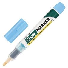 Маркер меловой MUNHWA Chalk Marker, 3 мм, ГОЛУБОЙ, сухостираемый, для гладких поверхностей, CM-02