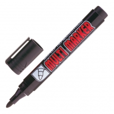 Маркер перманентный нестираемый CROWN Multi Marker, ЧЕРНЫЙ, скошенный наконечник, 3 мм, CPM-800