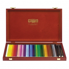 Карандаши цветные KOH-I-NOOR Polycolor, 36 цветов, грифель 3,8 мм, заточенные, деревянный ящик, 3895036001DK