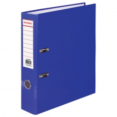 Папка-регистратор BRAUBERG, ламинированная, 80 мм, синяя, 222069