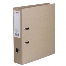 Папка-регистратор STAFF, картонная, без покрытия и уголка, 75 мм, 225943