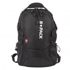 Рюкзак B-PACK S-02 БИ-ПАК универсальный, с отделением для ноутбука, усиленная ручка, черный, 47х31х16 см, 226948