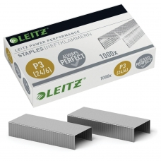 Скобы для степлера LEITZ Power Performance P3 № 24/6, 1000 шт., в картонной коробке, до 30 листов, 55700000