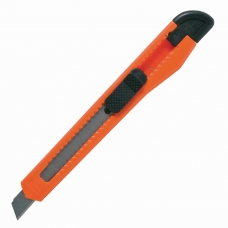 Нож канцелярский 9 мм STAFF, фиксатор, цвет корпуса ассорти, упаковка с европодвесом, 230484