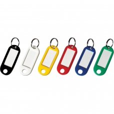 Брелоки для ключей BRAUBERG, комплект 12 шт., длина 50 мм, инфо-окно 30х15 мм, 231151