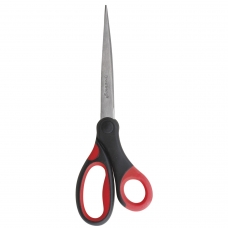 Ножницы BRAUBERG Energy, 210 мм, прорезиненные ручки, красно-черные, 2-х сторонняя заточка, блистер, 231566