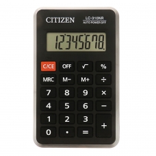 Калькулятор CITIZEN карманный LC310NR, 8 разрядов, питание от батарейки, 115х69 мм, LC-310NR