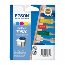 Картридж струйный EPSON C13T05204010 Stylus Color 400/600/740/1520/Scan2000/2500 и другие, цветной, оригинальный