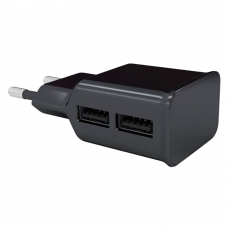 Зарядное устройство сетевое 220 В RED LINE NT-2A, 2 порта USB, выходной ток 2,1 А, черное, УТ000009404