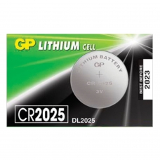 Батарейка GP Lithium, CR2025, литиевая, 1 шт., в блистере отрывной блок, CR2025-7CR5