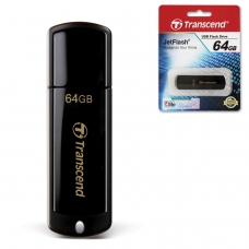 Флэш-диск 64 GB, TRANSCEND Jet Flash 350, USB 2.0, черный, TS64GJF350