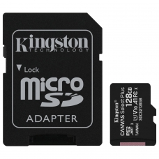 Карта памяти microSDXC 128 GB KINGSTON Canvas Select Plus UHS-I U1,100 Мб/с class 10, адаптер, SDCS2/128 GB, SDCS/128GB