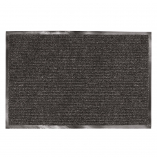 Коврик входной ворсовый влаго-грязезащитный ЛАЙМА, 120х150 см, ребристый, толщина 7 мм, черный, 602877