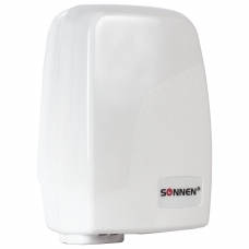 Сушилка для рук SONNEN HD-120, 1000 Вт, время сушки 30 секунд, пластиковый корпус, белый, 604190