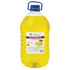 Мыло жидкое 5 л, МЕЛОДИЯ Лимон, с глицерином, ПЭТ