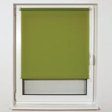 Штора рулонная светопроницаемая BRABIX 60х175 см, текстура Лён, зелёный, 605984