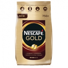 Кофе молотый в растворимом NESCAFE Нескафе Gold, сублимированный, 750 г, мягкая упаковка, 12146905