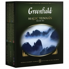Чай GREENFIELD Гринфилд Magic Yunnan Волшебный Юньнань, черный, 100 пакетиков в конвертах по 2 г, 0583-09